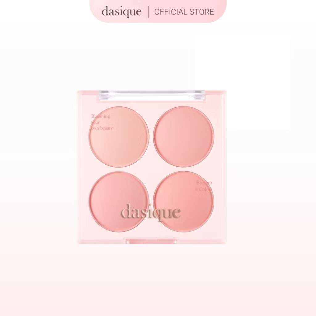 ￼Phấn má hồng 4 ô Dasique Blending Mood Cheek Blush 12g