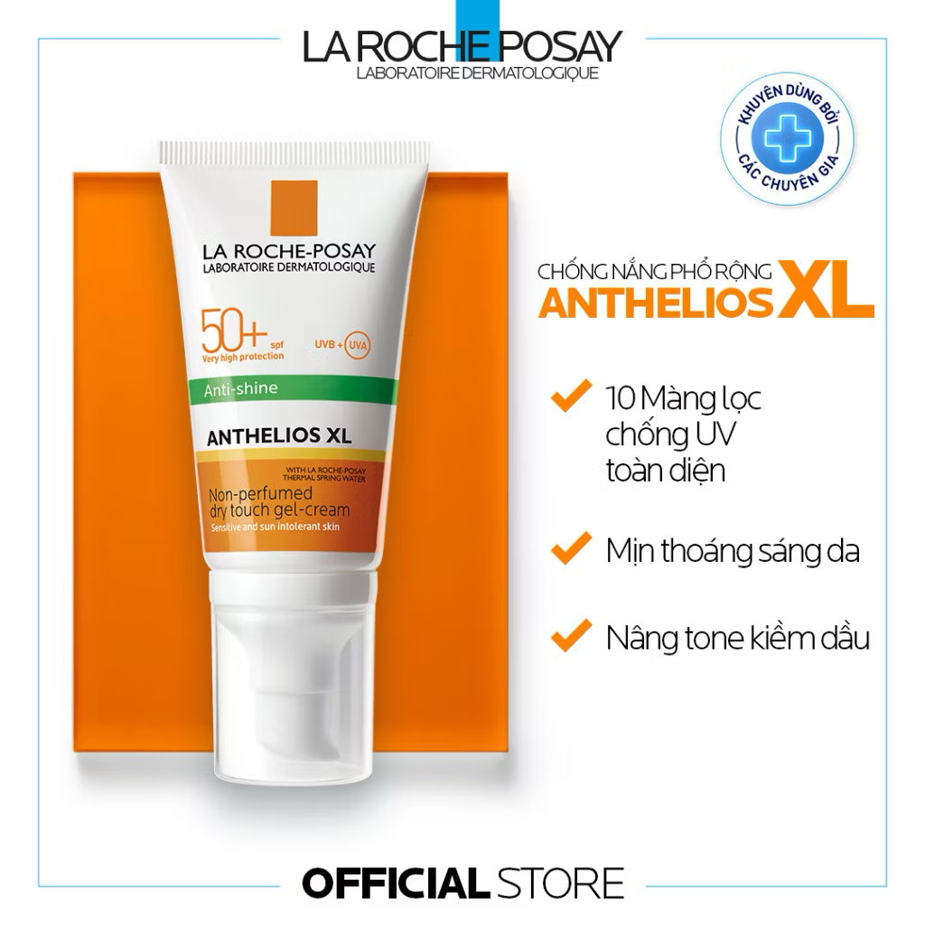 ￼[PHIÊN BẢN NÂNG TONE] Bộ đôi kem chống nắng nâng tone cho da dầu La Roche-Posay Anthelios XL SPF50+ 50ml 