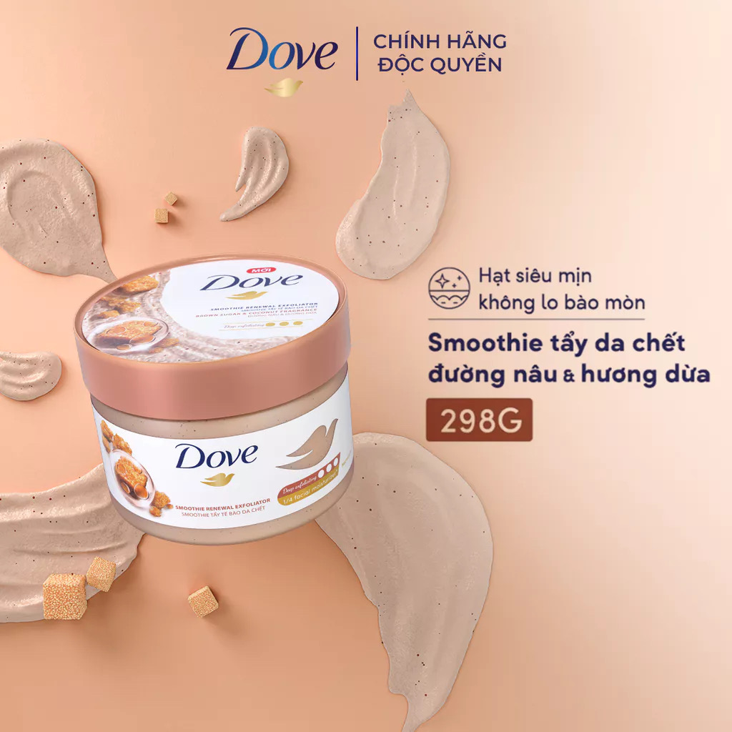 ￼[CHÍNH HÃNG ĐỘC QUYỀN] Smoothie Tẩy Tế Bào Chết Body Dove Chăm Da Sáng Mịn 298g 