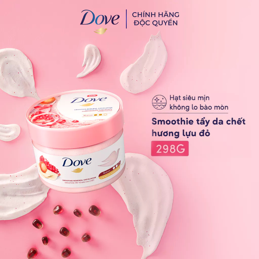 ￼[CHÍNH HÃNG ĐỘC QUYỀN] Smoothie Tẩy Tế Bào Chết Body Dove Chăm Da Sáng Mịn 298g 