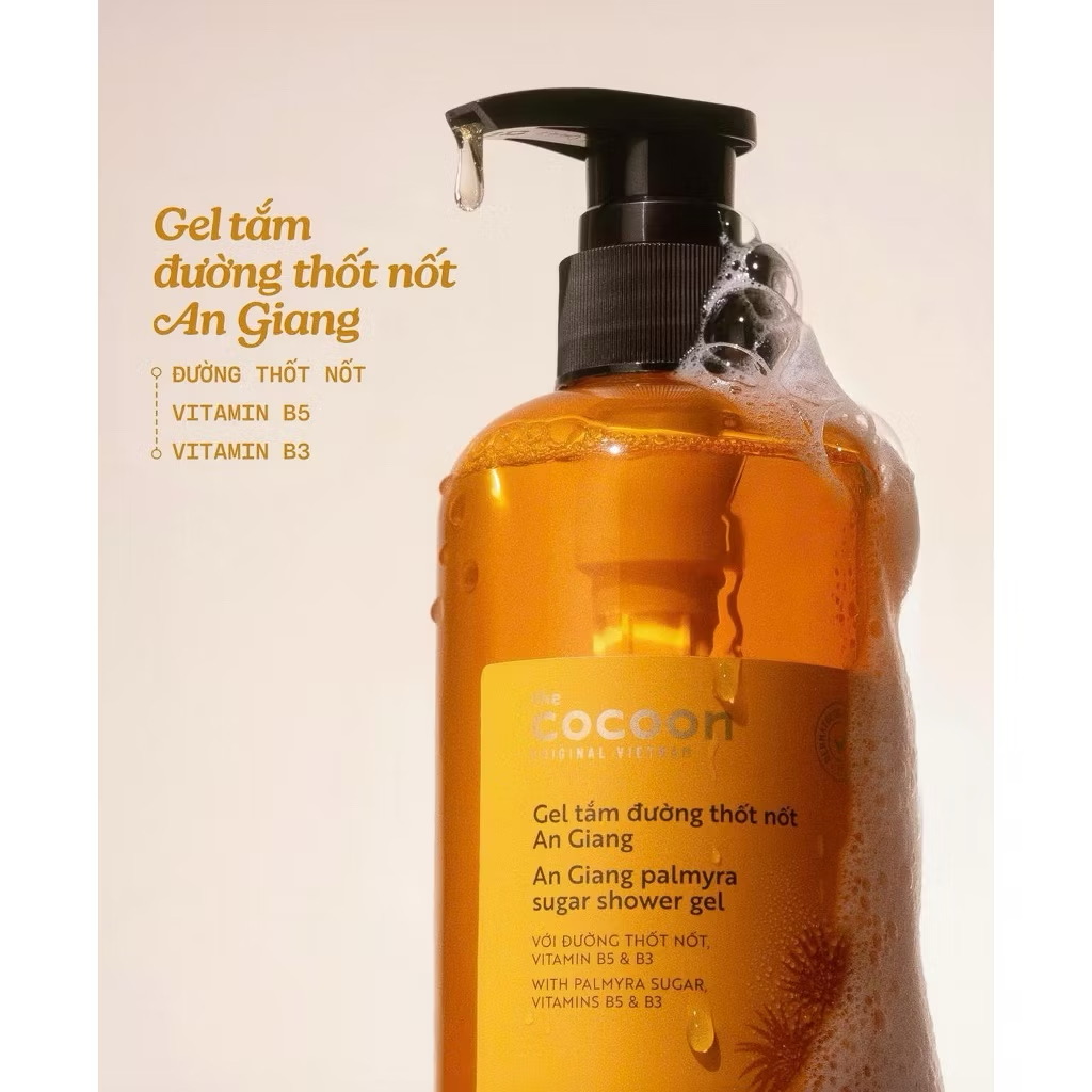 ￼Gel tắm đường thốt nốt An Giang Cocoon 500ml 