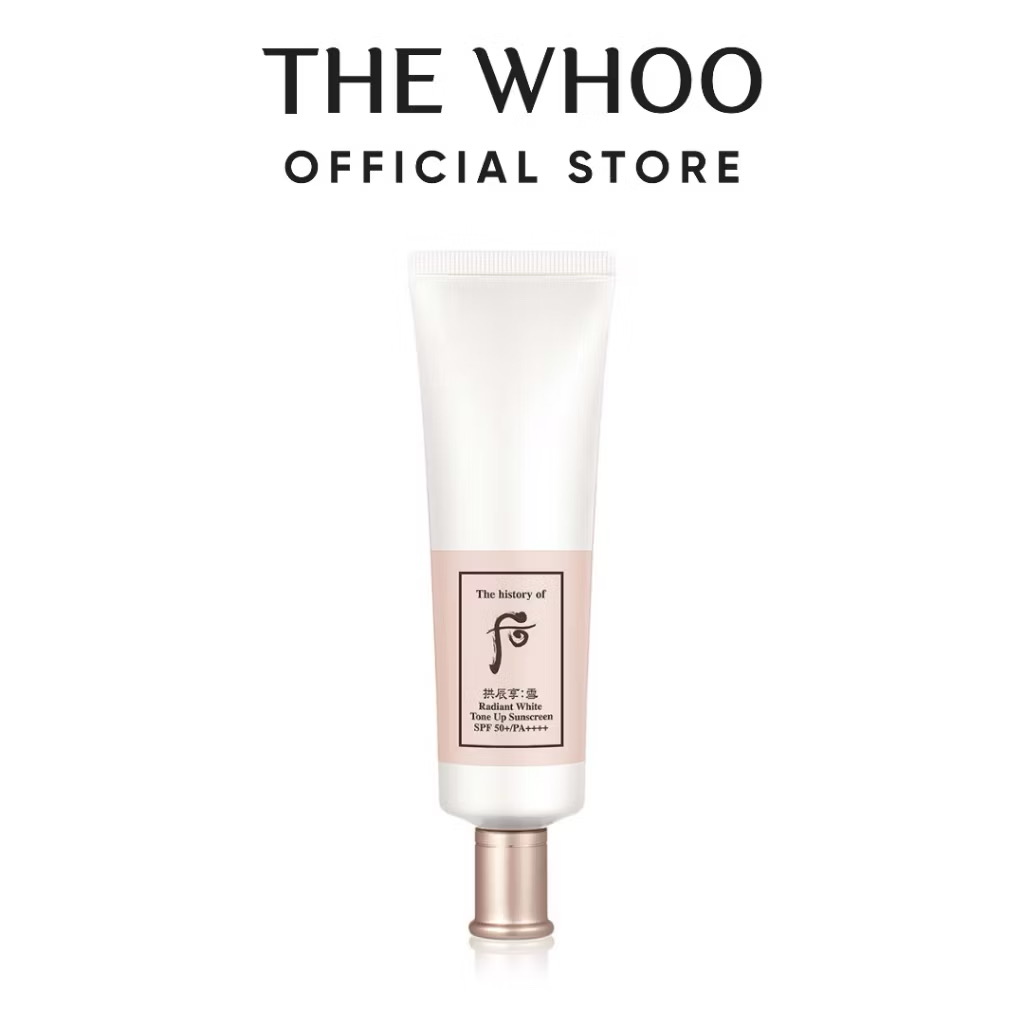 ￼[THE WHOO OFFICIAL] Kem chống nắng nâng tông Whoo Gongjinhyang Seol Radiant White Tone Up SunscreenSPF50+PA++++50ml 