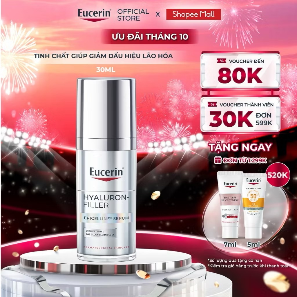 ￼Tinh chất giúp giảm dấu hiệu lão hóa Eucerin Hyaluron-Filler Epicelline Serum 30ml 