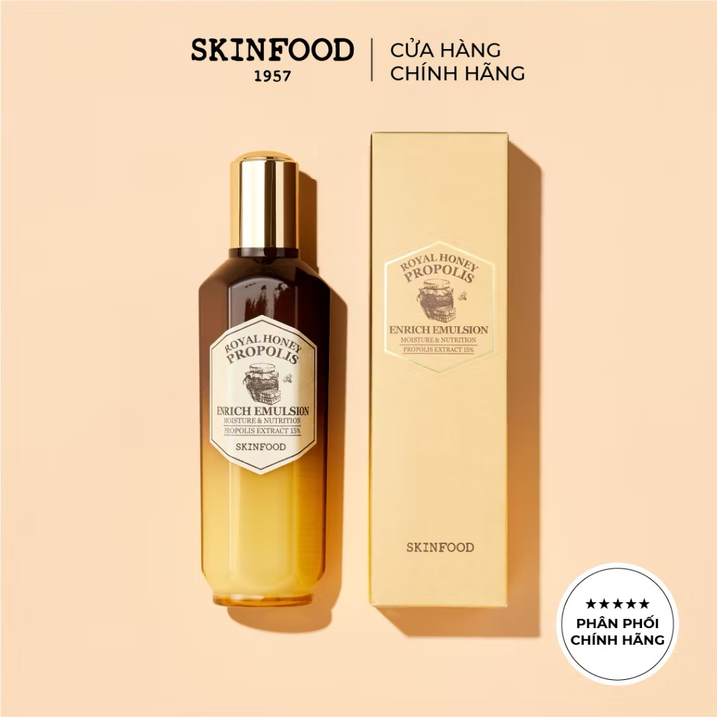 ￼Nước Cân Bằng Cấp Ẩm Sữa Ong Chúa SKINFOOD Royal Honey Propolis Toner 160ml 