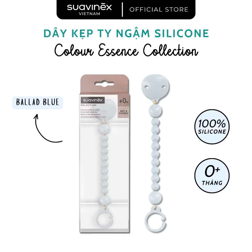 Dây kẹp ty ngậm silicone SUAVINEX 