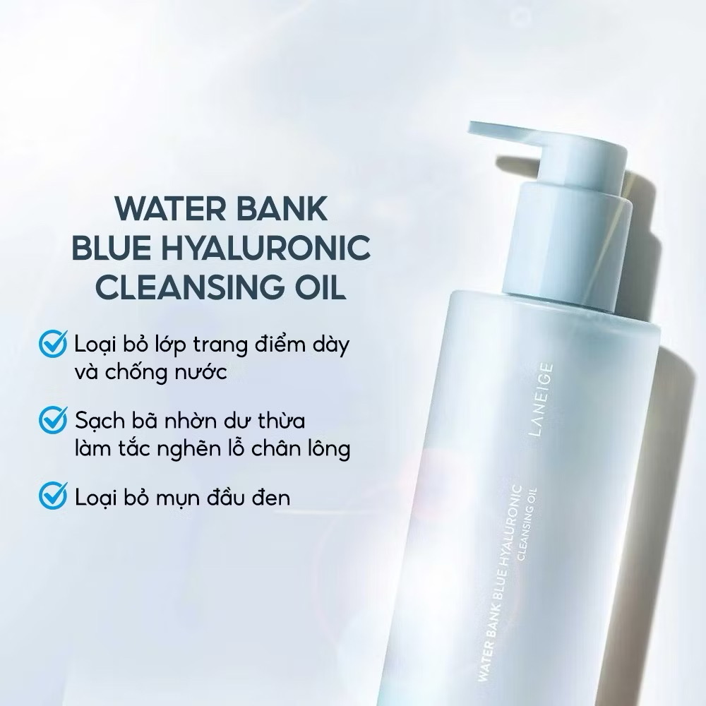 ￼Dầu tẩy trang dưỡng ẩm Laneige Waterbank Blue HA Cleansing Oil 250ml 