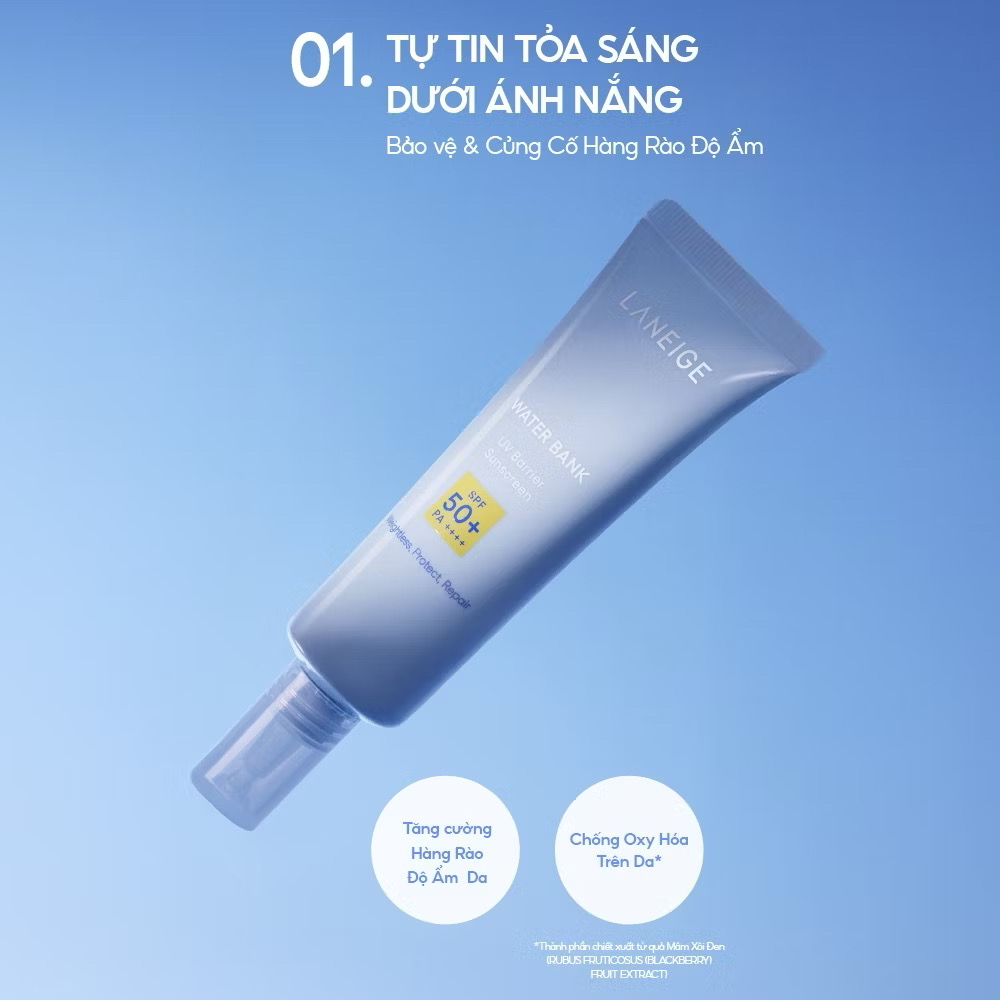 ￼[Phiên bản đặc biệt] LANEIGE x GGAMJA Kem Chống Nắng Laneige Water Bank UV Barrier Sunscreen 50ml 