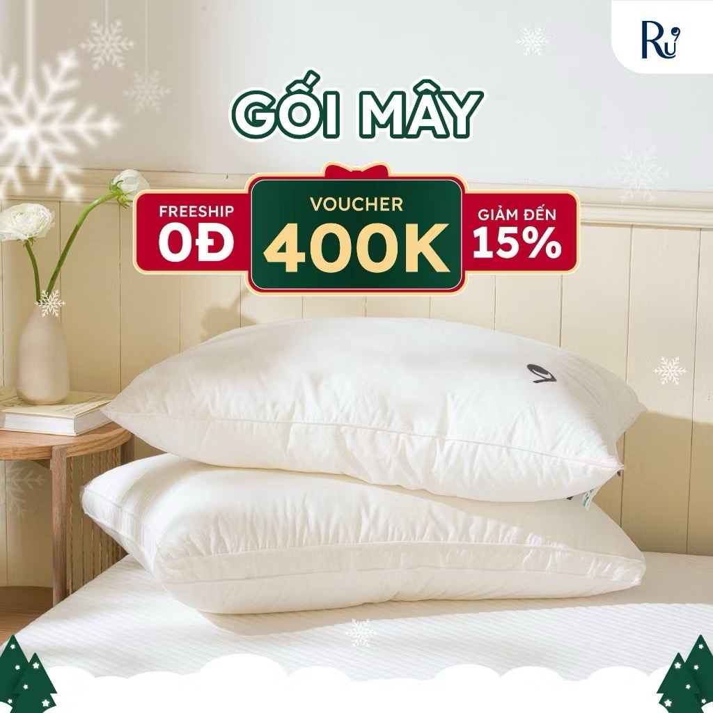 ￼Gối Mây Ru9 | Chất Liệu Microfiber 3D Tân Tiến | Chống Thấm Tuyệt Đối | Nâng Đỡ Cổ - Ôm Trọn Đầu | 2 Kích Thước 