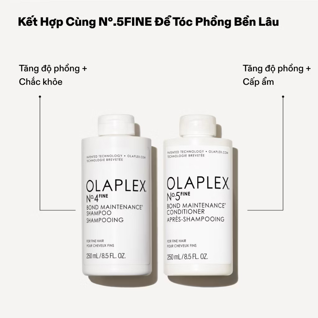 ￼Dầu gội giúp phục hồi tóc hư tổn, tăng độ phồng & chắc khỏe cho tóc mảnh Olaplex No.4FINE 250ml 