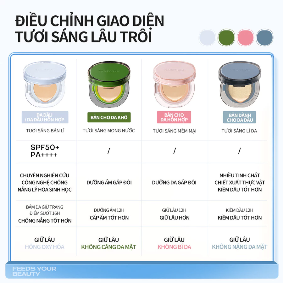 cushion Mistine Kem nền Cầu vồng Xiêm La Phấn mịn mềm mại 13g*2/13g