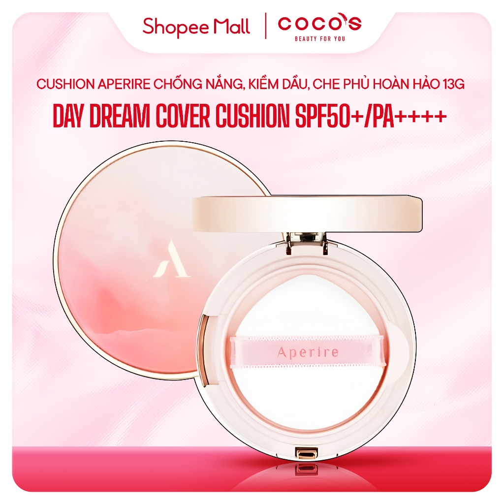 Cushion Chống Nắng Che Phủ Hoàn Hảo Aperire Day Dream Cover Cushion SPF50+/PA++++ 13g