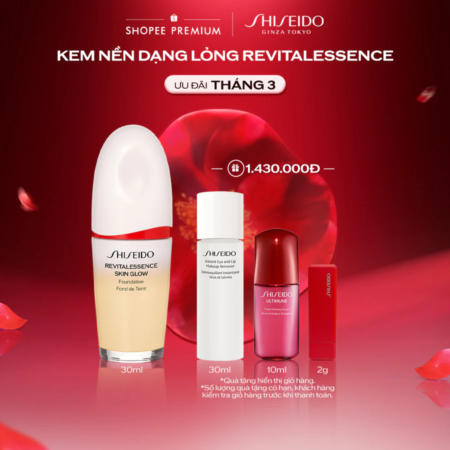 Kem nền Shiseido Revitalessence Skin Glow Foundation 30ml