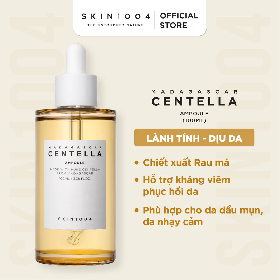 Tinh chấ́t rau má dịu da phục hồi SKIN1004 Madagascar Centella Ampoule 100ml