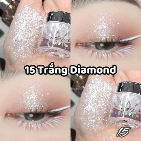 Nhũ mắt Mona kim tuyến tạo điểm nhấn cho đôi mắt lấp lánh